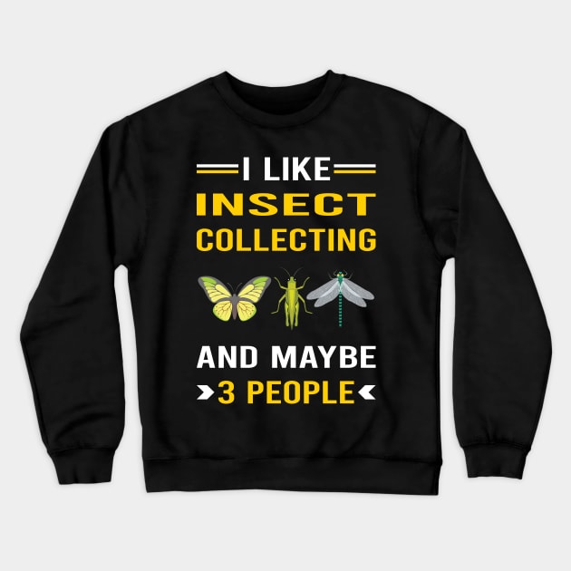 3 People Insect Collecting Collector Collect Insects Bug Bugs Entomology Entomologist Crewneck Sweatshirt by Bourguignon Aror